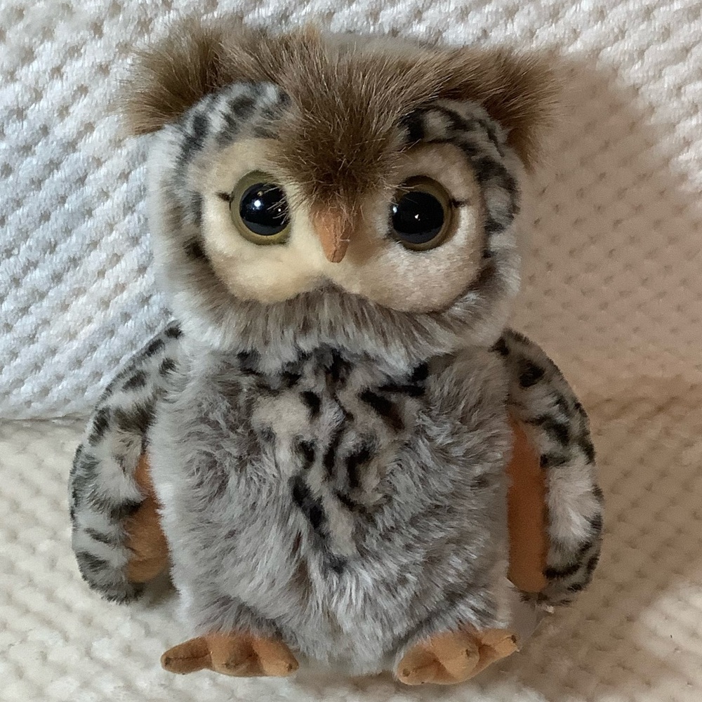 Sail Gray Brown Tan Plush Owl Stuffed Animal Toy